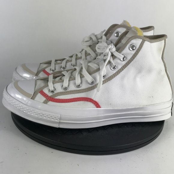Converse Chuck 70 Hi White Canvas Shoes 171408C Men’s Size 10.5 - Picture 8 of 12